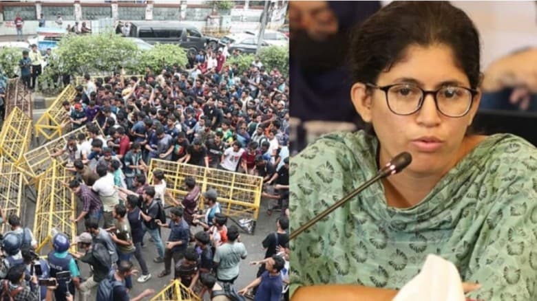 জবির আন্দোলনে উমামার কণ্ঠে একাত্মতা, ৩ দফা দাবিতে জোরালো সংহতি