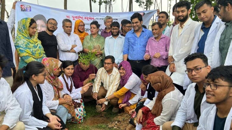 বগুড়ায় ডা. জুবাইদা রহমানের জন্মদিন উপলক্ষে বৃক্ষরোপণ কর্মসূচি