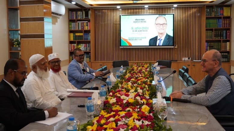 জার্মান বিদায়ী রাষ্ট্রদূতের সাথে আমীরে জামায়াতের বৈঠক অনুষ্ঠিত