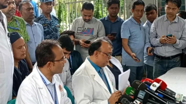 মাইলস্টোনে বিমান বিধ্বস্ত:  হতাহতের সর্বশেষ তথ্য জানাল জাতীয় বার্ন ইনস্টিটিউট