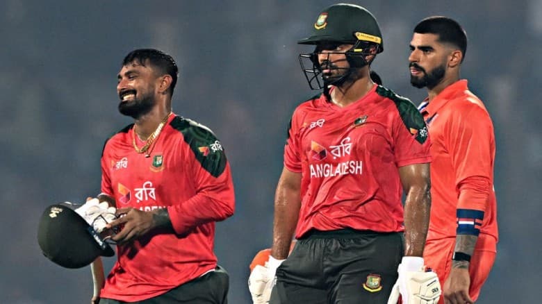 লিটন-সাইফের ঝড়ো জুটিতে সিরিজে দারুণ শুরু বাংলাদেশের