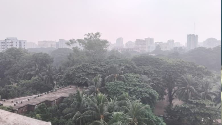 সকালে হালকা কুয়াশার পর ঢাকায় মেঘাচ্ছন্ন আকাশ