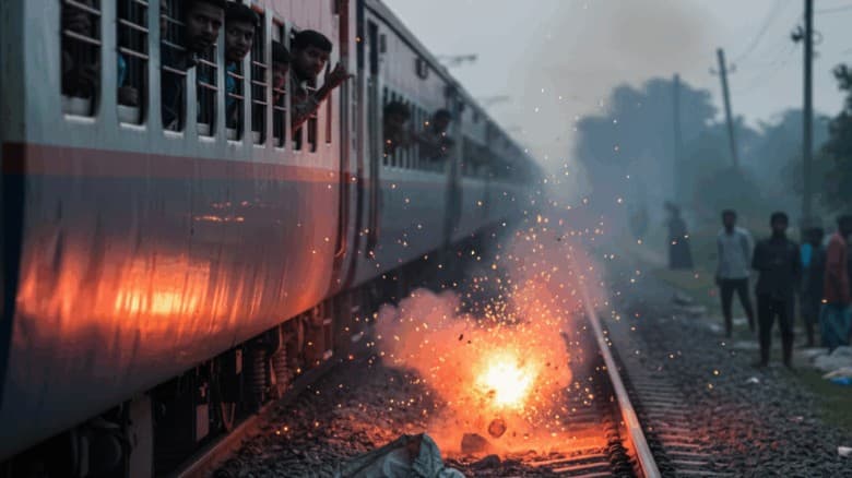 কুমিল্লার ব্রাহ্মণপাড়ায় ট্রেনের নিচে বিস্ফোরণ
