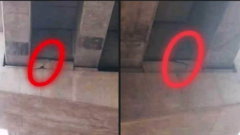 ভূমিকম্পে পঞ্চবটি-মুক্তারপুর ফ্লাইওভারে ফাটলের চিহ্ন