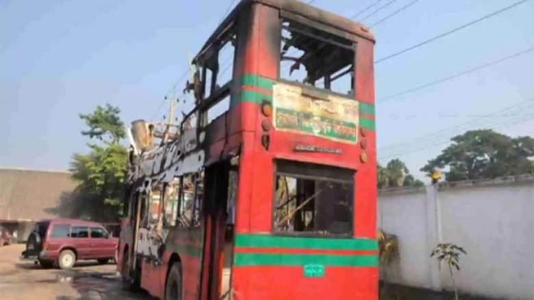 নোয়াখালীর সোনাপুরে বিআরটিসি বাসে অগ্নিকাণ্ড