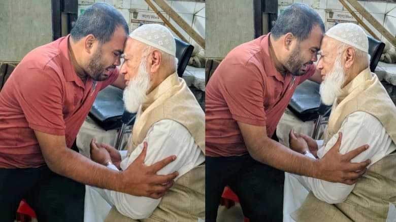 জামায়াত আমিরকে জড়িয়ে ধরে কান্নায় ভেঙে পড়লেন হাদির বড় ভাই