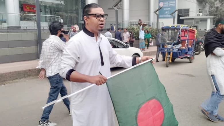 ভারতীয় দূতাবাসে ঘৃণা জানাতে রাশেদ প্রধানের যাত্রা