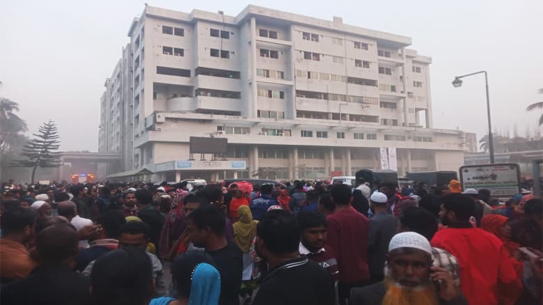 ময়মনসিংহ মেডিকেল কলেজ হাসপাতালে ভয়াবহ আগুন
