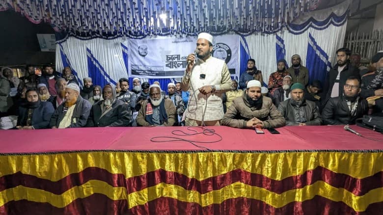 কাহারোলের জনসভায় জামায়াত প্রার্থী মতিউরের নানান প্রতিশ্রুতি