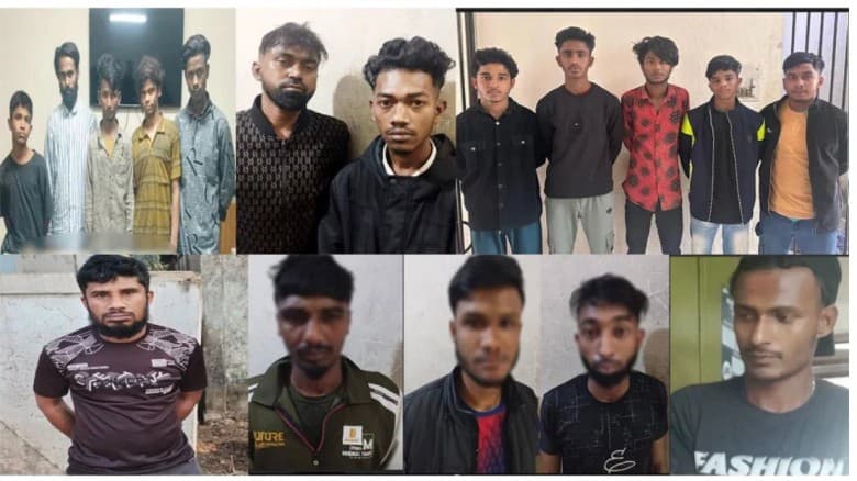 সিলেটে পুলিশের বিশেষ অভিযানে ছিনতাইকারী ও মাদক ব্যবসায়ীসহ গ্রেফতার ১৭