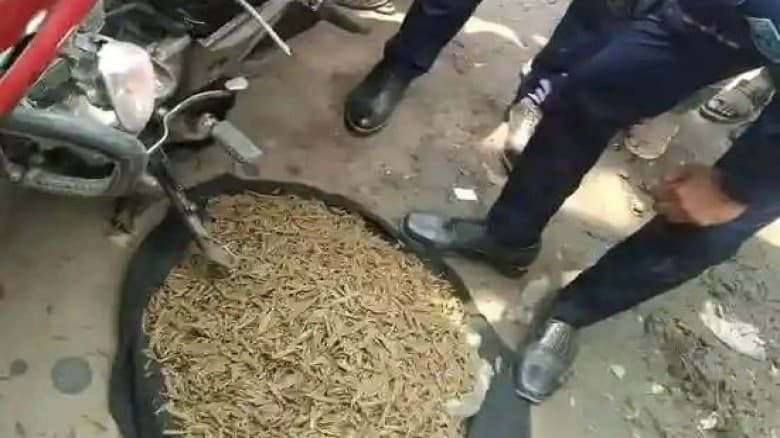 ১০ কেজি গাঁজাসহ মোটরসাইকেল আটক, বহনকারী পলাতক