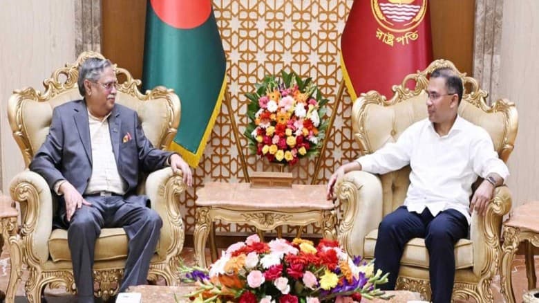 রাষ্ট্রপতির সঙ্গে সাক্ষাৎ  প্রধানমন্ত্রী তারেক রহমানের