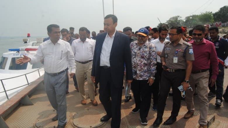 দৌলতদিয়া ঘাটে বাসডুবি, ঘটনাস্থলে তদন্ত কমিটি