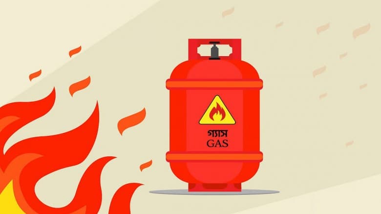 চুলা জ্বালাতে গিয়ে গ্যাস সিলিন্ডার  বিস্ফোরণ, বাবা-ছেলে আহত